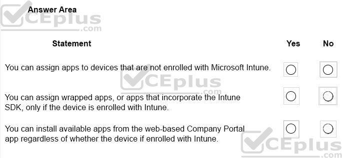 Microsoft MS-900 image Question 61 105382 10052024010627000