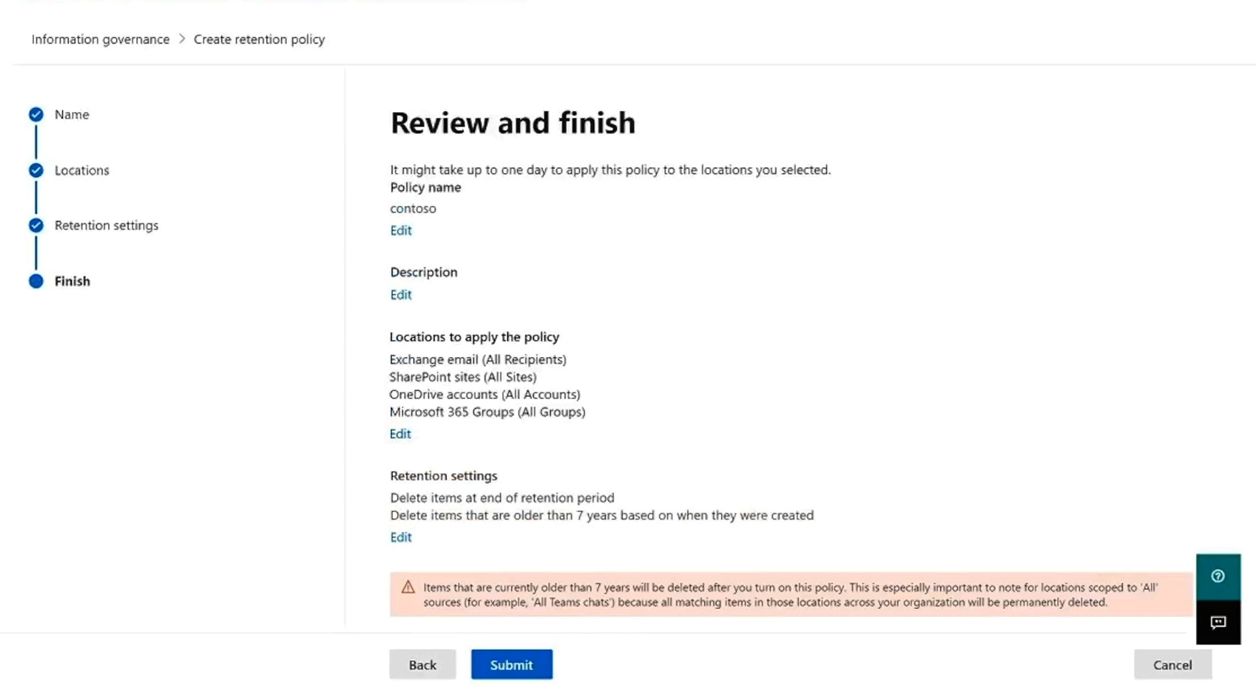 Microsoft MS-102 image Question 224 104160 10052024010458000000