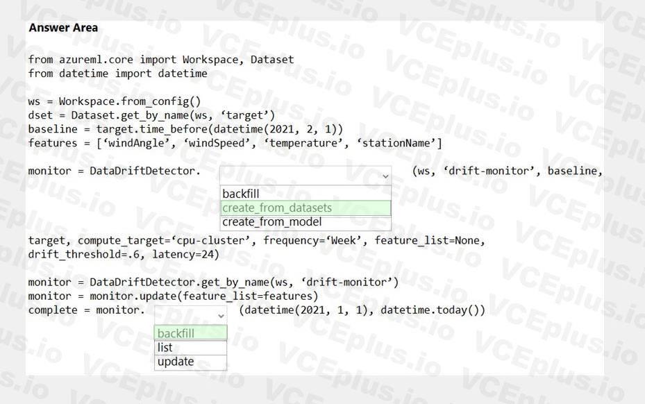 Microsoft DP-100 image answer Question 29 146835 05072025011644000