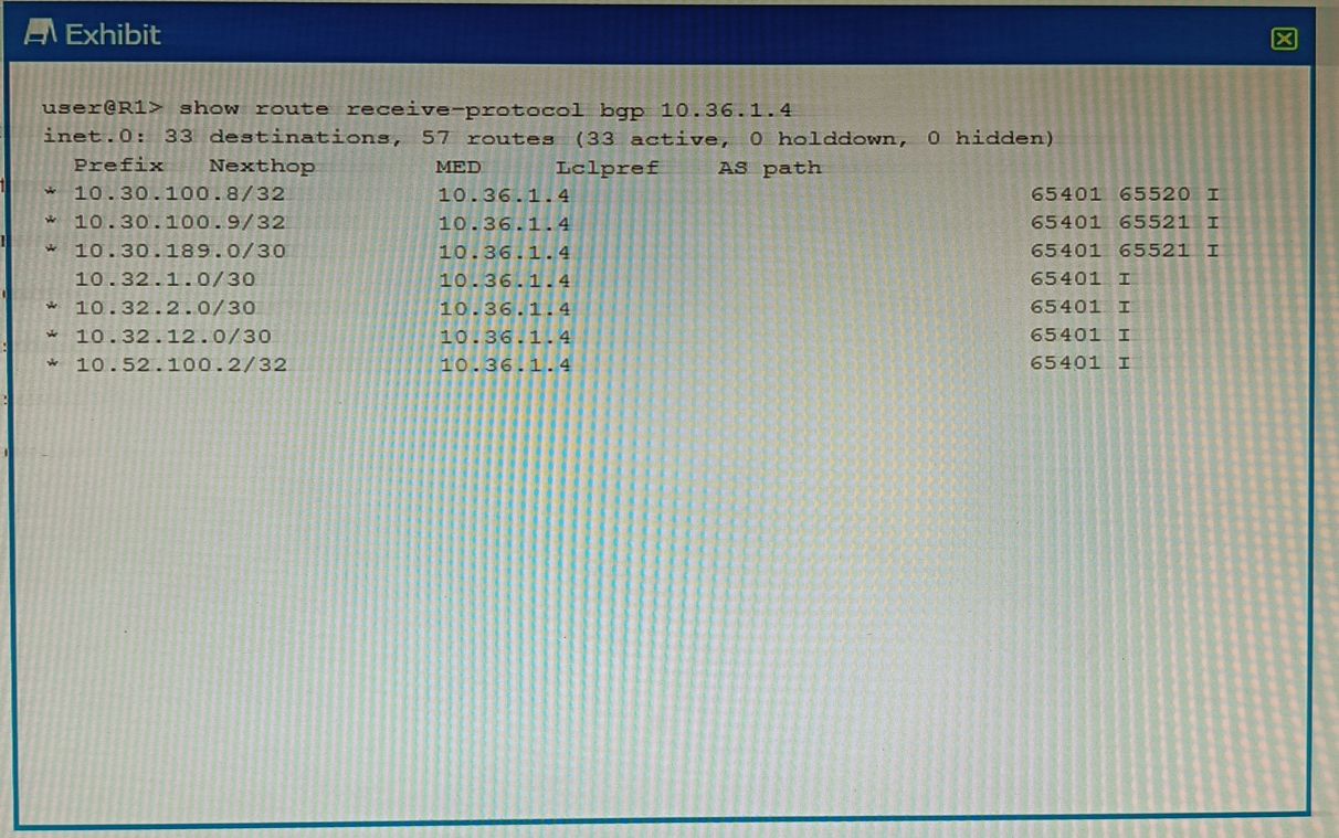 Juniper JN0-351 image Question 8 50604 09182024211207000000