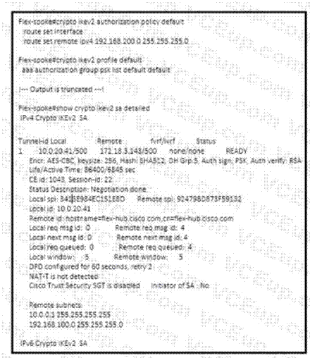 Cisco 300-730 image Question 120 114638 10102024232758000000