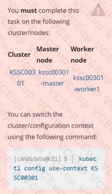 Linux Foundation CKS image Question 43 51521 09182024213140000000
