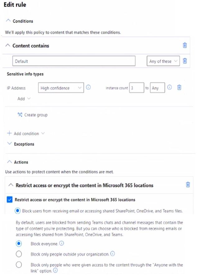 Microsoft MS-102 image Question 386 104322 10052024010458000000