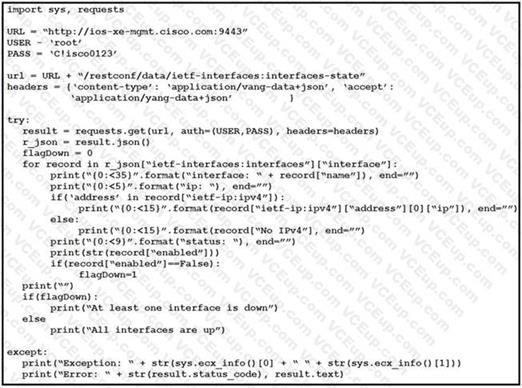 Cisco 350-901 image Question 136 118448 10102024233131000000