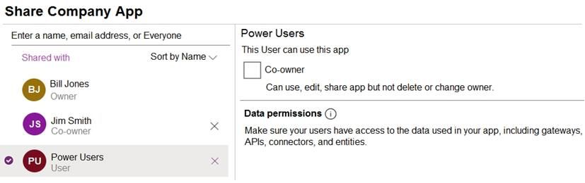 Microsoft PL-100 image Question 44 105747 10052024010645000000