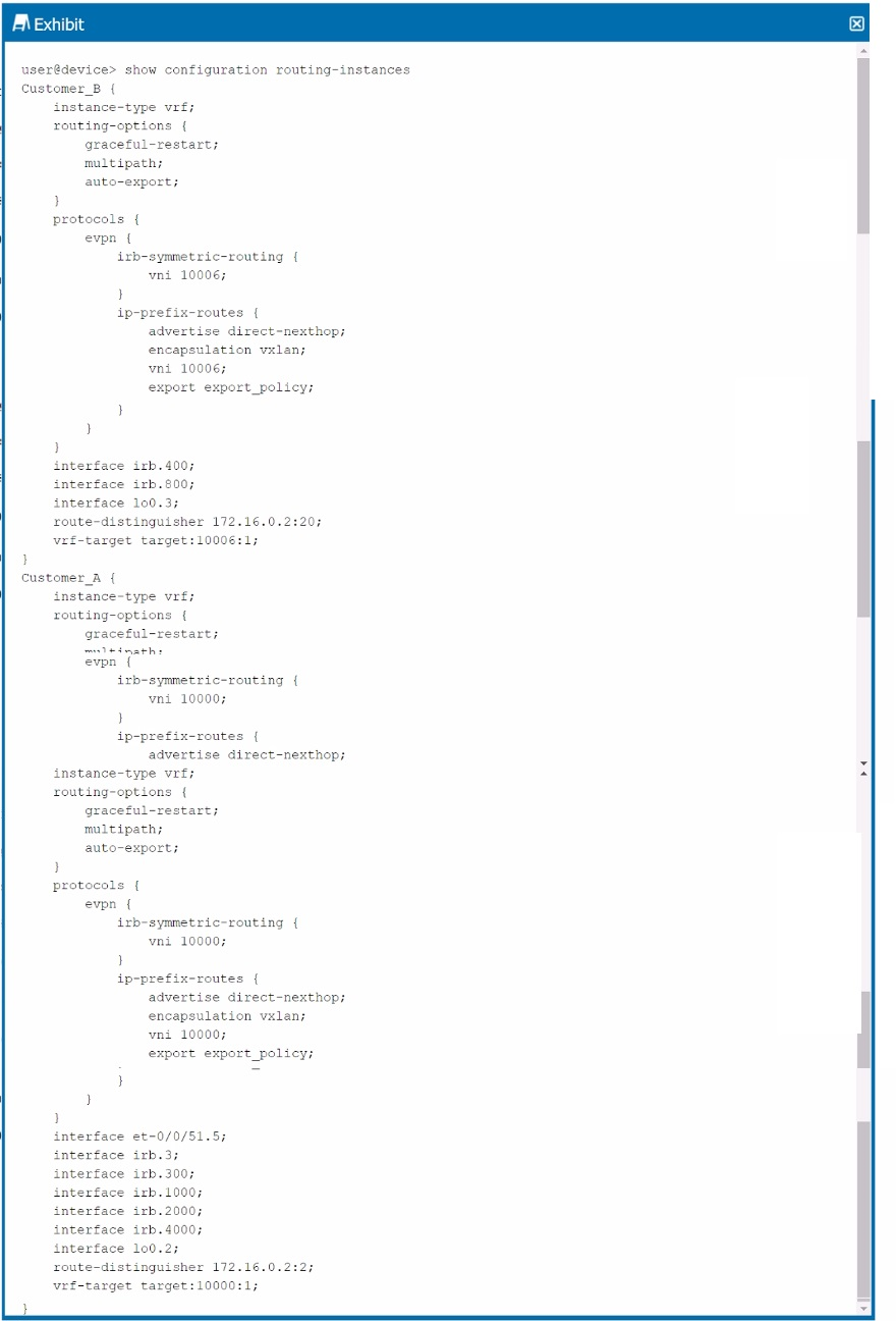 Juniper JN0-683 image Question 48 51362 09182024211359000000