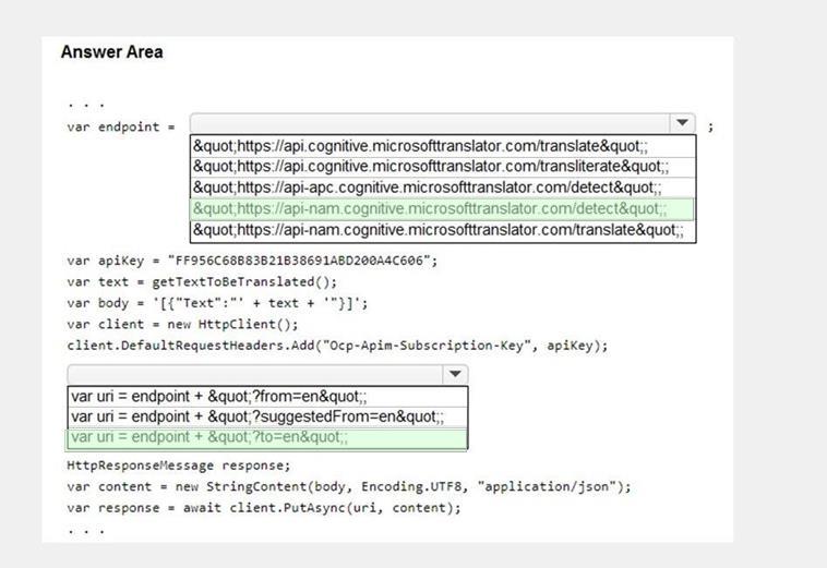 Microsoft AI-102 image answer Question 60 83990 09262024054204000