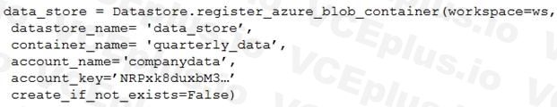 Microsoft DP-100 image Question 84 638821774022861863141