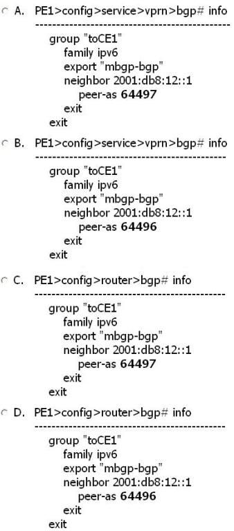 Nokia 4A0-104 image Question 177 80149 09232024011832000000