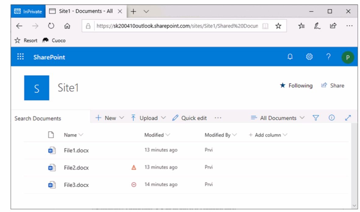 Microsoft SC-400 image Question 119 108594 10052024010923000000