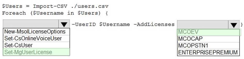 Microsoft MS-721 image answer Question 7 105054 10052024010610000