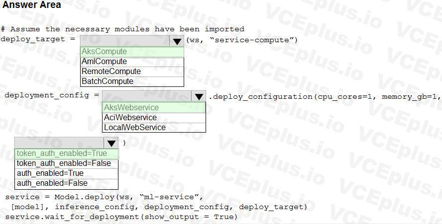 Microsoft DP-100 image answer Question 24 146830 05072025011644000