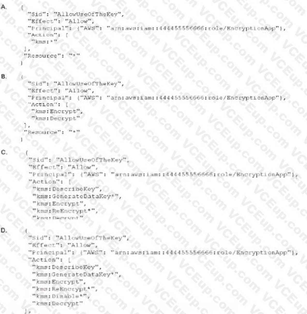 Amazon SCS-C01 image Question 55 7173 09162024005923000000