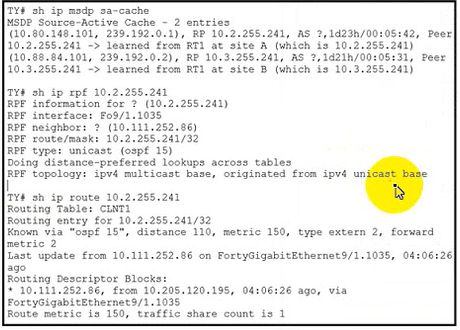Cisco 300-510 image Question 130 63879133849795411866749