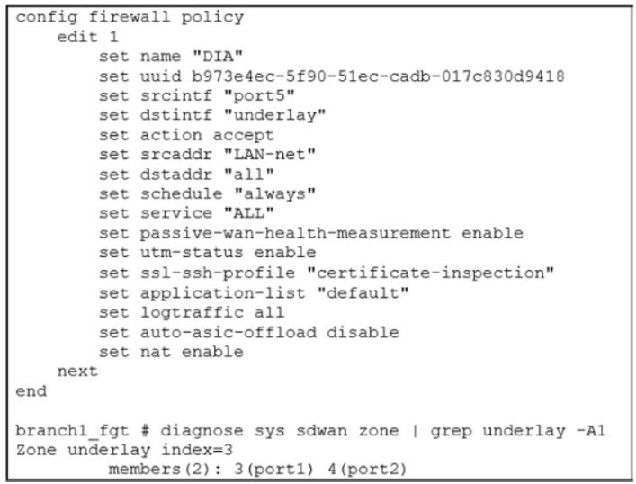 Fortinet NSE7_SDW-7.2 image Question 28 27228 09182024190937000000