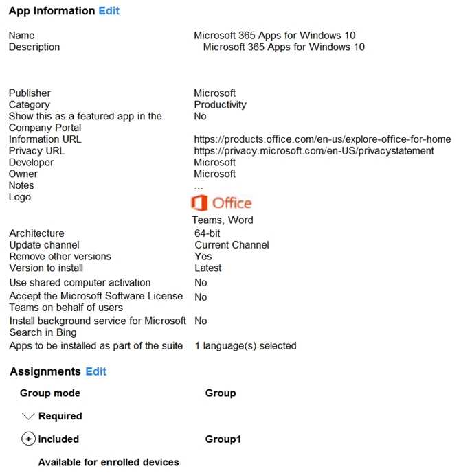 Microsoft MD-102 image Question 143 103769 10052024010410000000