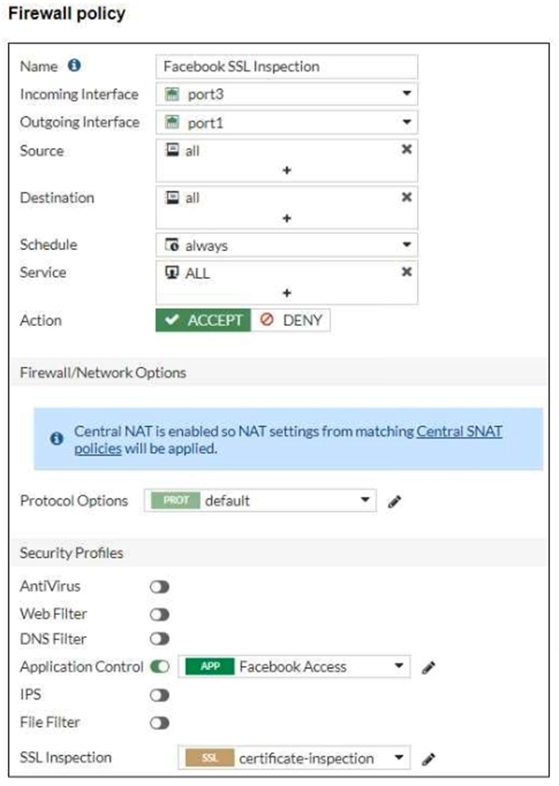 Fortinet FCP_FGT_AD-7.4 image Question 57 126276 11122024010310000000