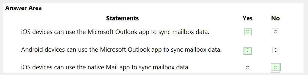 Microsoft MS-203 image answer Question 21 104354 10052024010521000