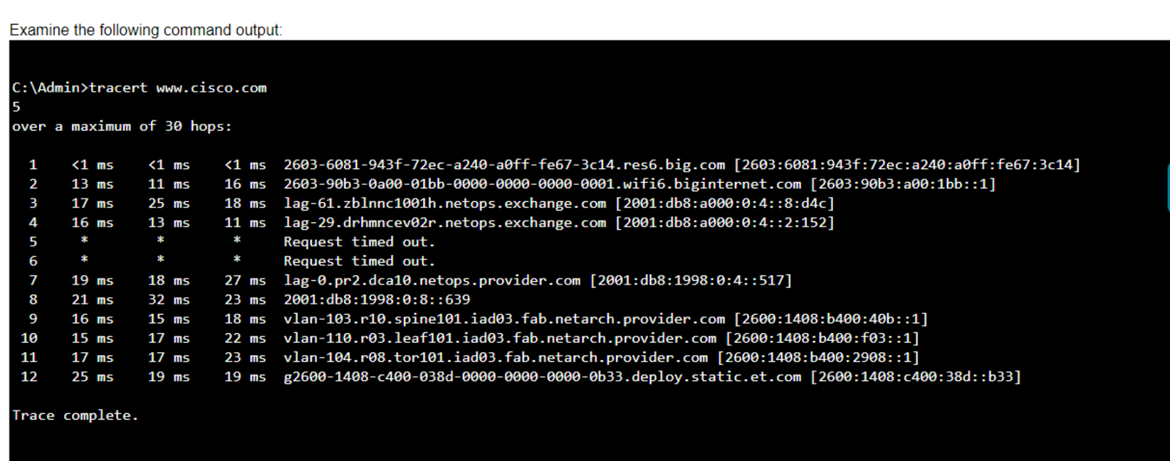 Cisco CCST-Networking image Question 6 120034 10112024185521000000