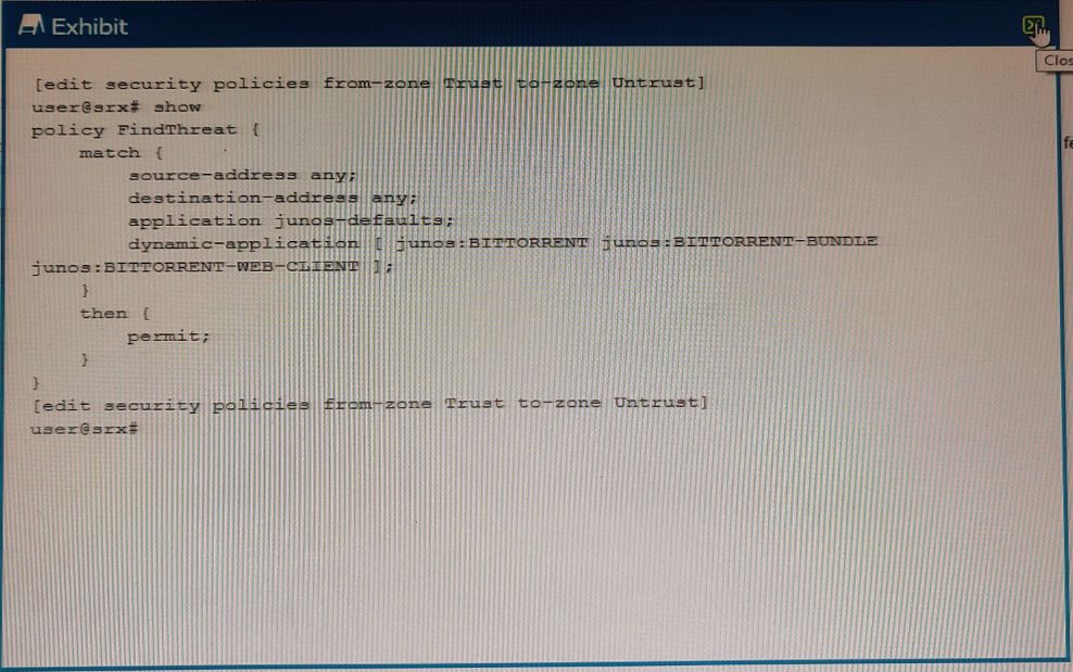 Juniper JN0-335 image Question 72 50570 09182024211155000000