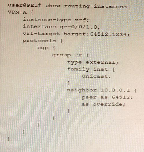 Juniper JN0-664 image Question 61 51128 09182024211332000000