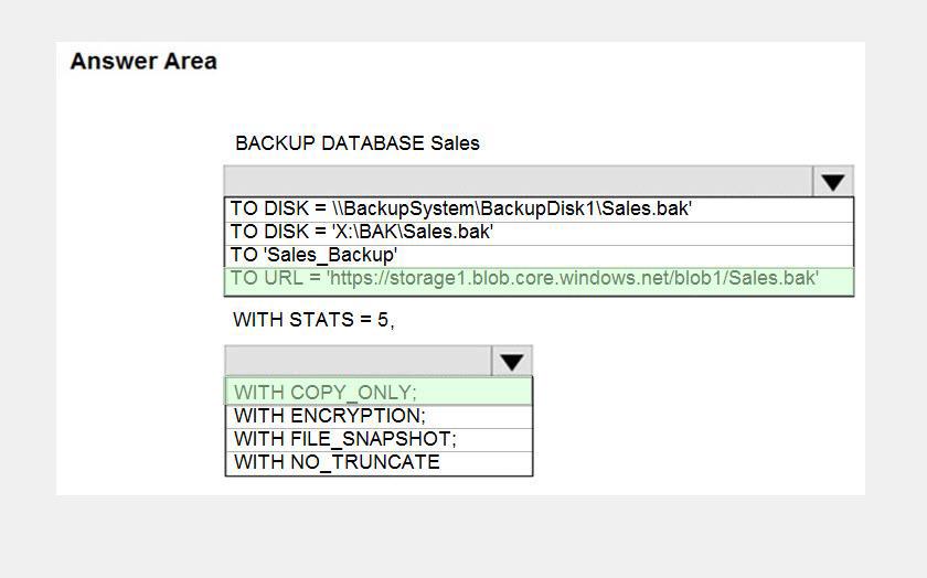 Microsoft DP-300 image answer Question 42 89970 10022024015907000