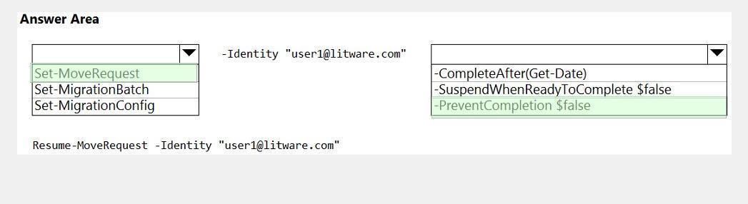 Microsoft MS-203 image answer Question 73 104454 10052024010522000