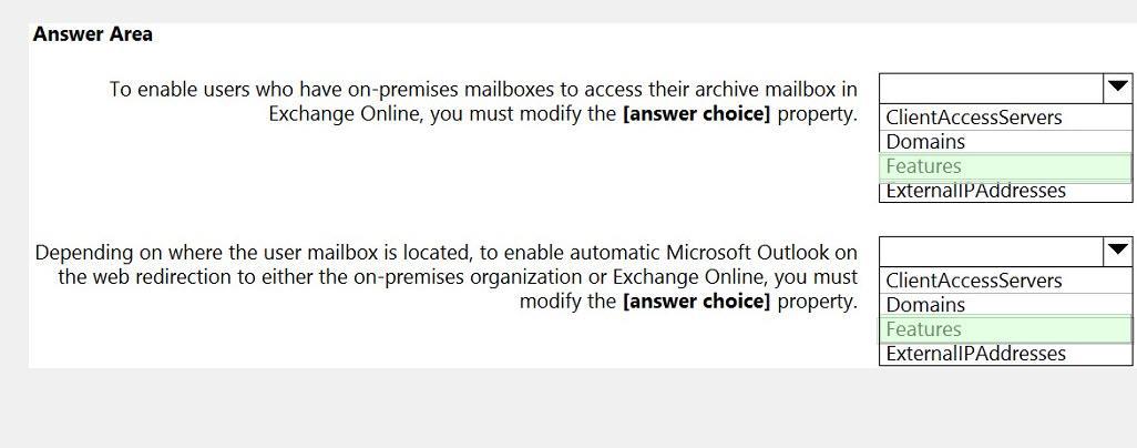 Microsoft MS-203 image answer Question 75 104456 10052024010522000